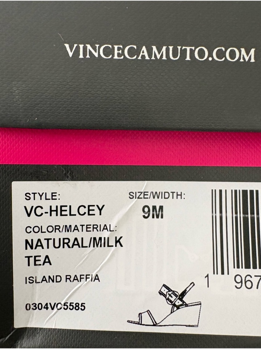 Vince Camuto Slingback Wedge Size 9 - Picture 5 of 6